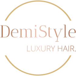 DemiStyle Luxury Hair black and gold logo