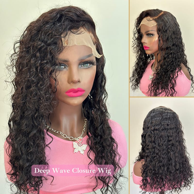 Deep wave Closure Wig